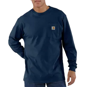 Men's Loose Fit Heavyweight Long-Sleeve Pocket T-Shirt CollapsibleFrame retro look