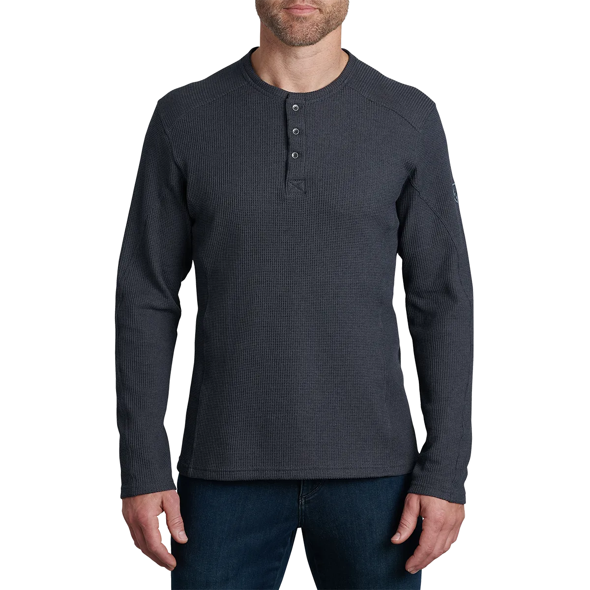 Yarn Dyed Pattern Cloth Casual Jacket Men's Konflikt Henley
