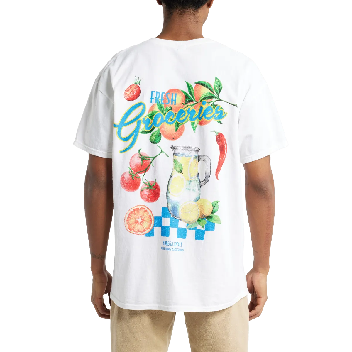 FoamReinforcedCollar Wrinkle resistant fabric Men's Groceries Tee