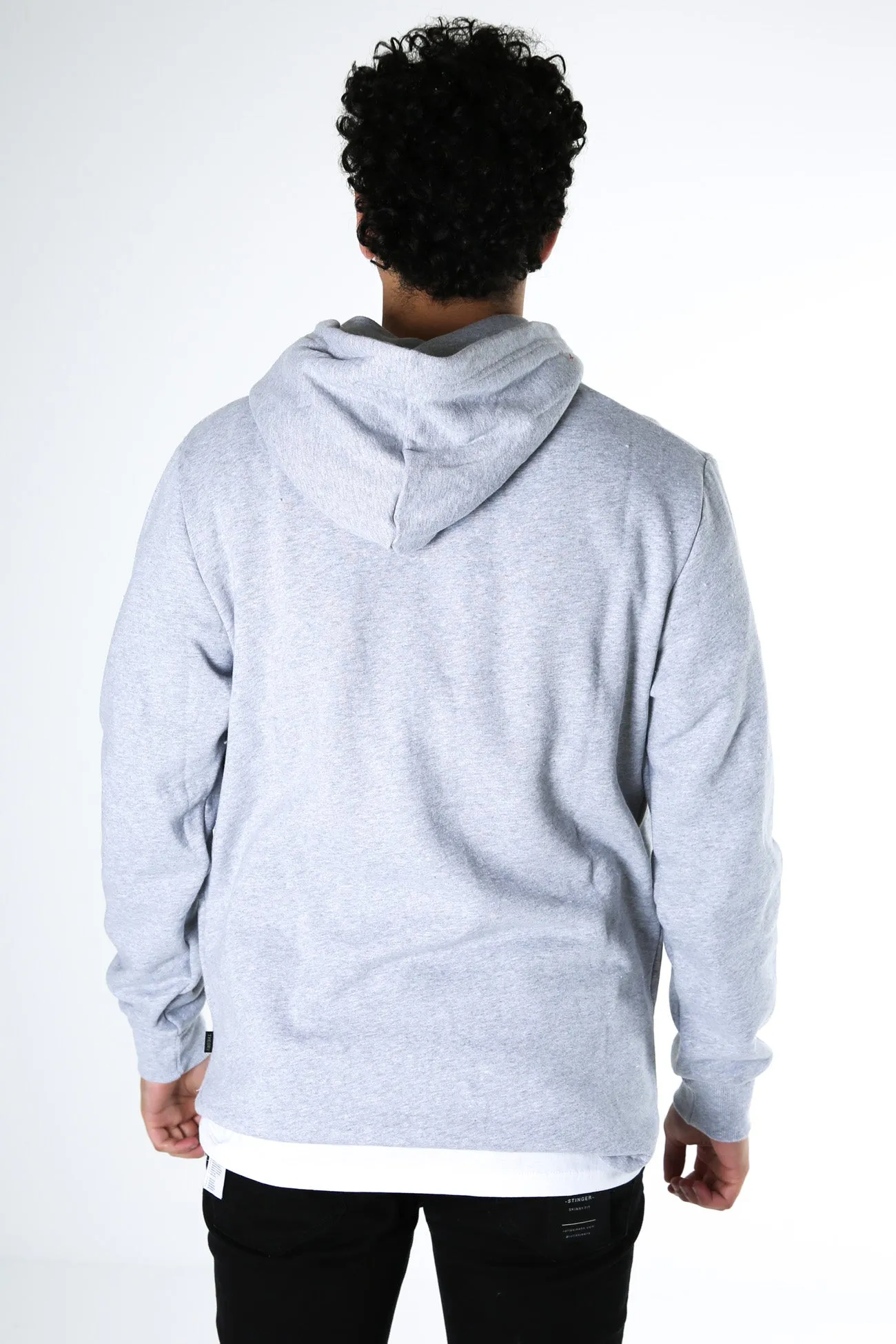 Adjustable Hem Lock System Curved Hem Hoody Grey Marle