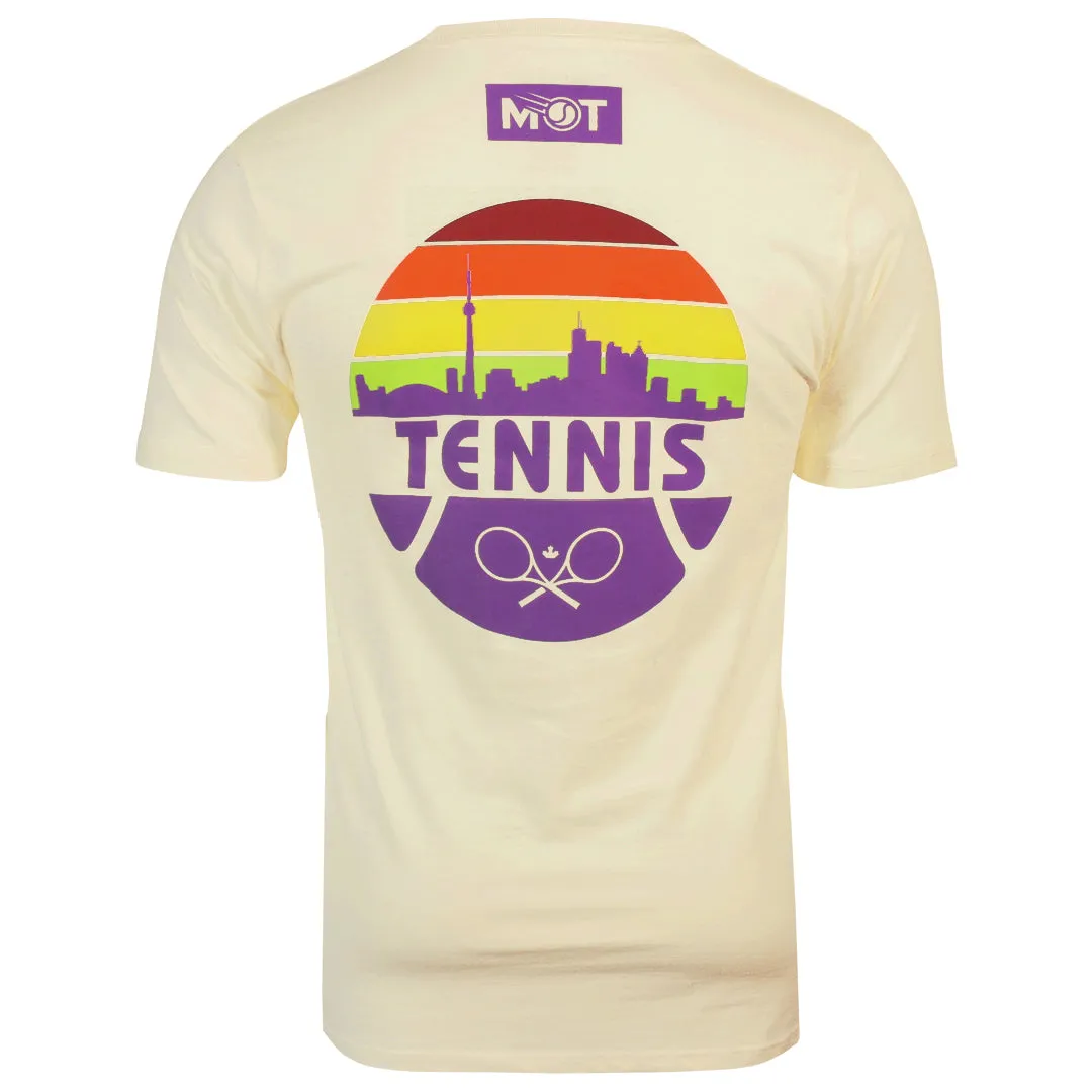 Laser Cutting Double Stitched Merchant of Tennis Sunrise Tee - Natural/Multi
