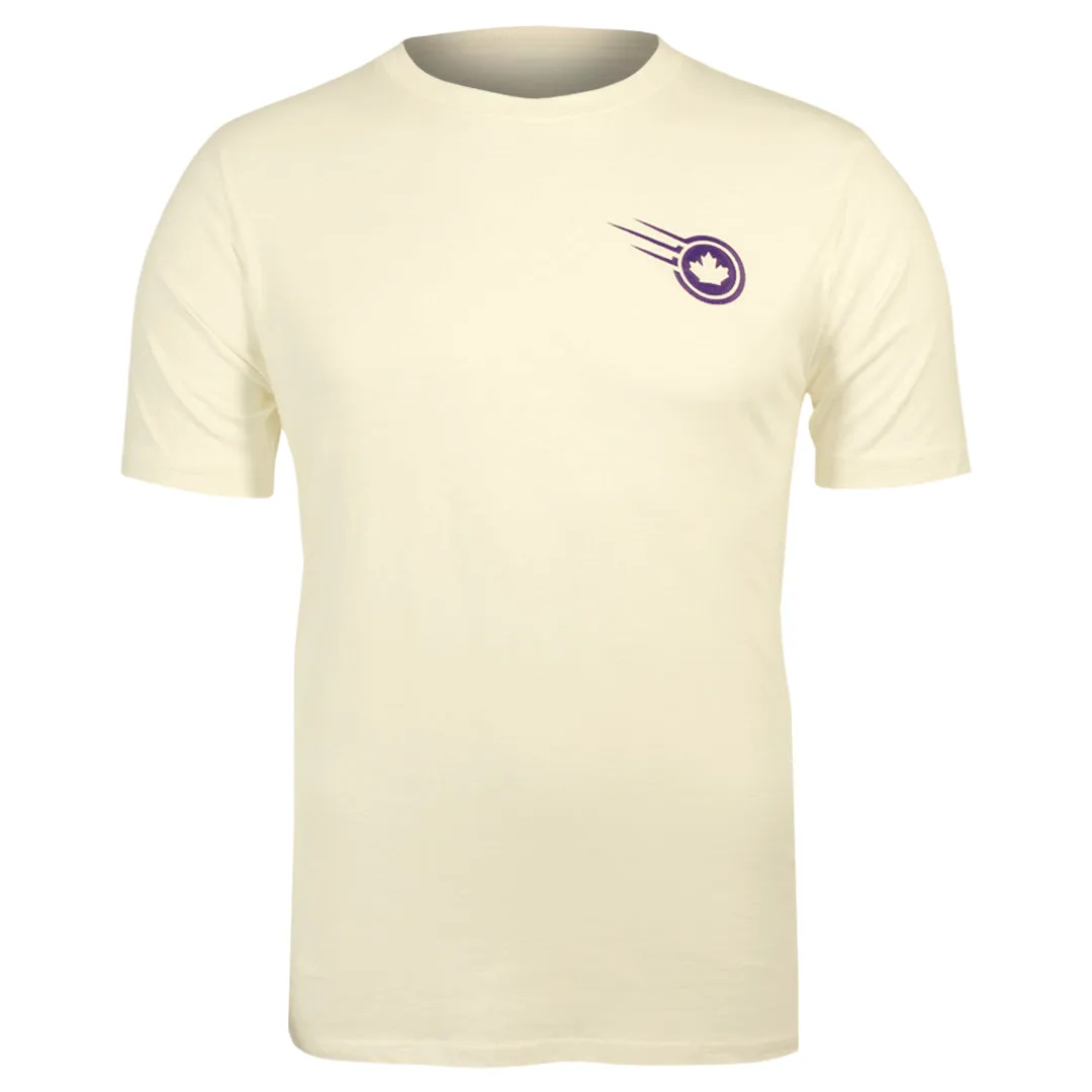 Double Stitched Merchant of Tennis Sunrise Tee - Natural/Multi Modern Style