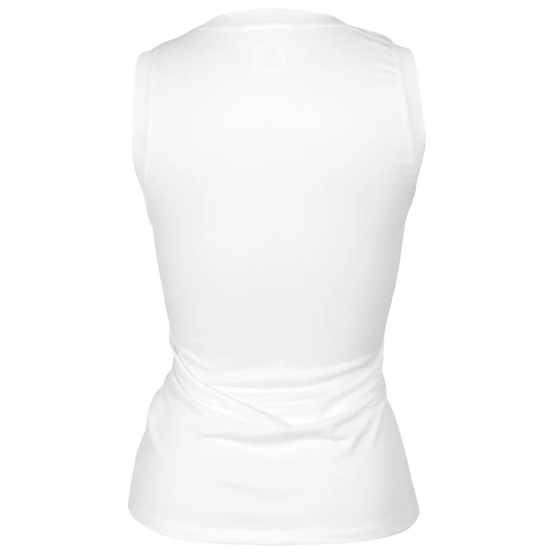 Double-stitched MPG Women's Pace Tank - Brilliant White Straight Cut skin friendly