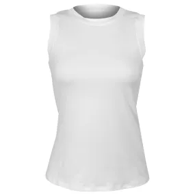 Cashmere material Double-stitched MPG Women's Pace Tank - Brilliant White