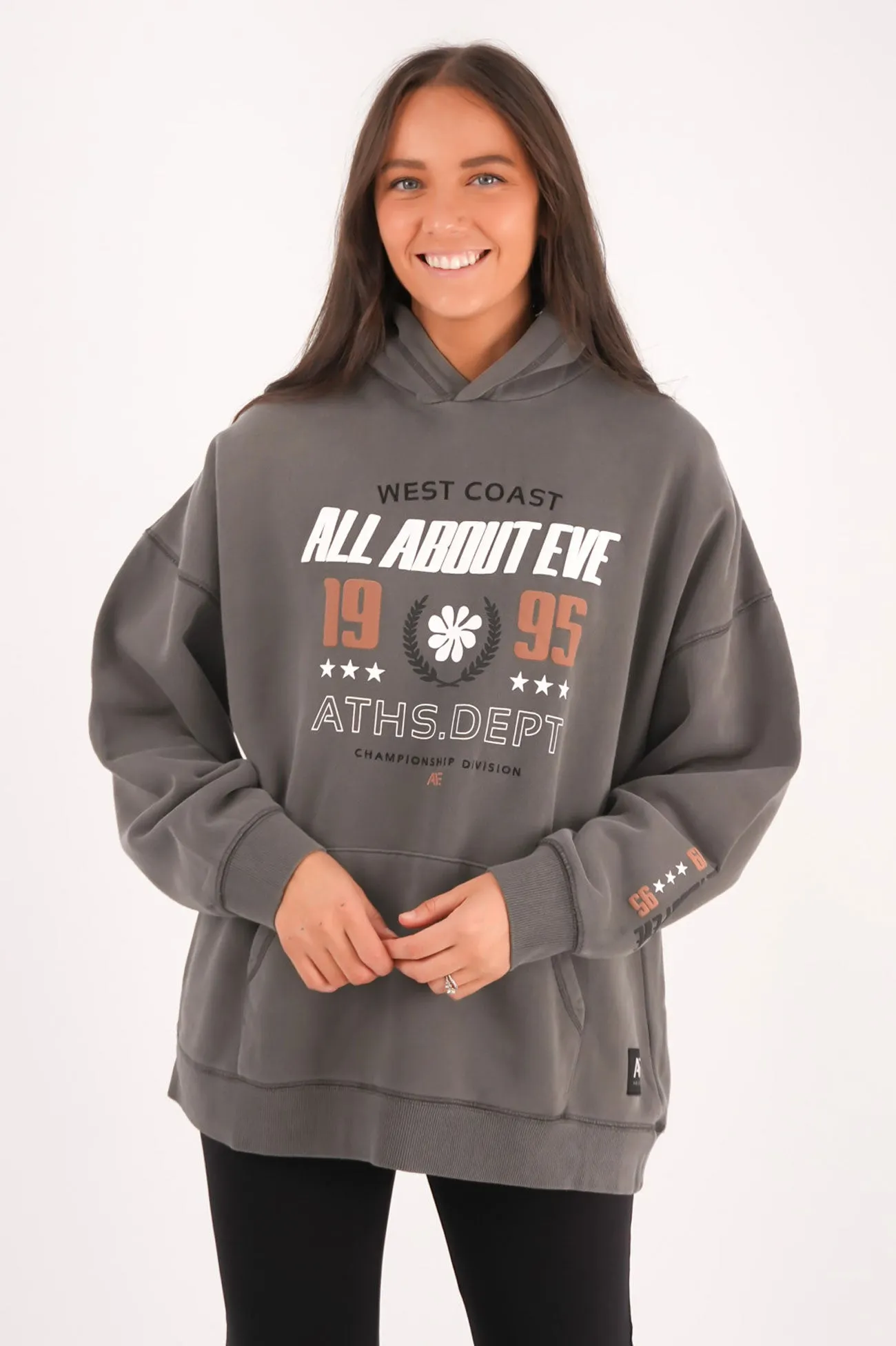 Neutral Fit Design Performance Oversized Hoodie Charcoal