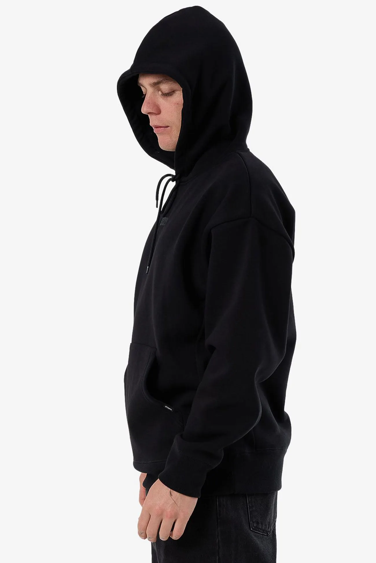 Superior Thrills Slouch Pull On Short Hood Black Moisture Wicking Inner Layer