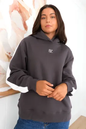 EcoFriendly Dye Winter Layers Journey Stripe Hoody Charcoal
