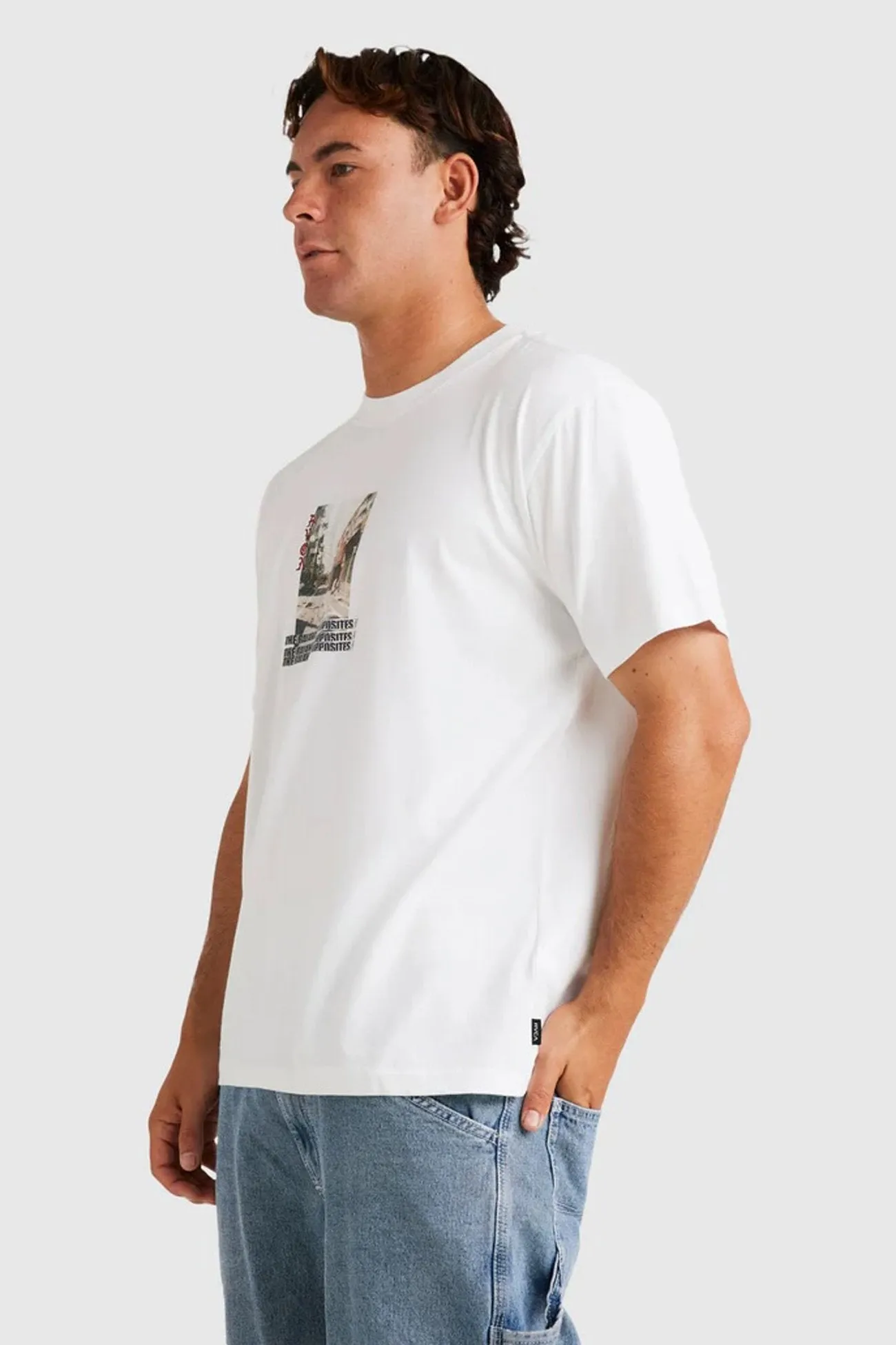 SoftenedNeckline Downtown Short Sleeve Tee White