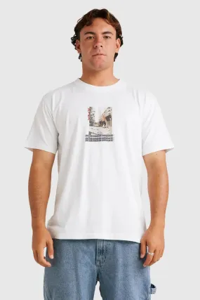 Downtown Short Sleeve Tee White Modern Design