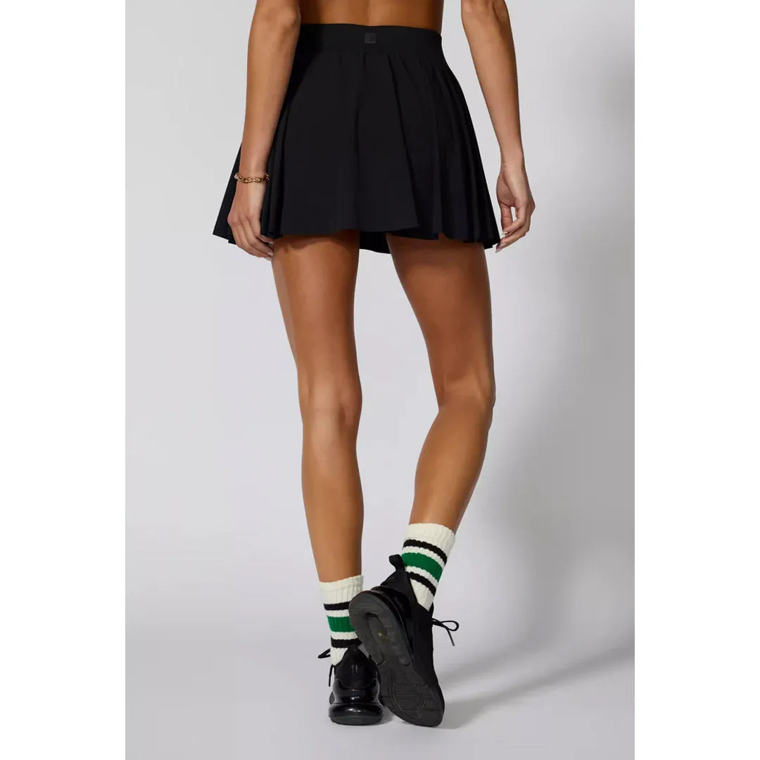 Drawstring closure MPG Women's Inspire High Rise Club Skort - Black Ergonomic Shape Hooks