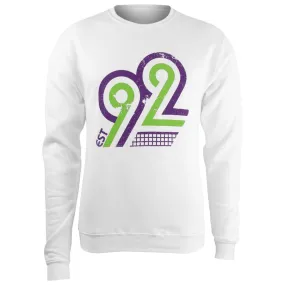 Shiny appearance Twill Weave Drawstring Hood Merchant of Tennis Unisex 92 Vintage Crewneck Sweater - White
