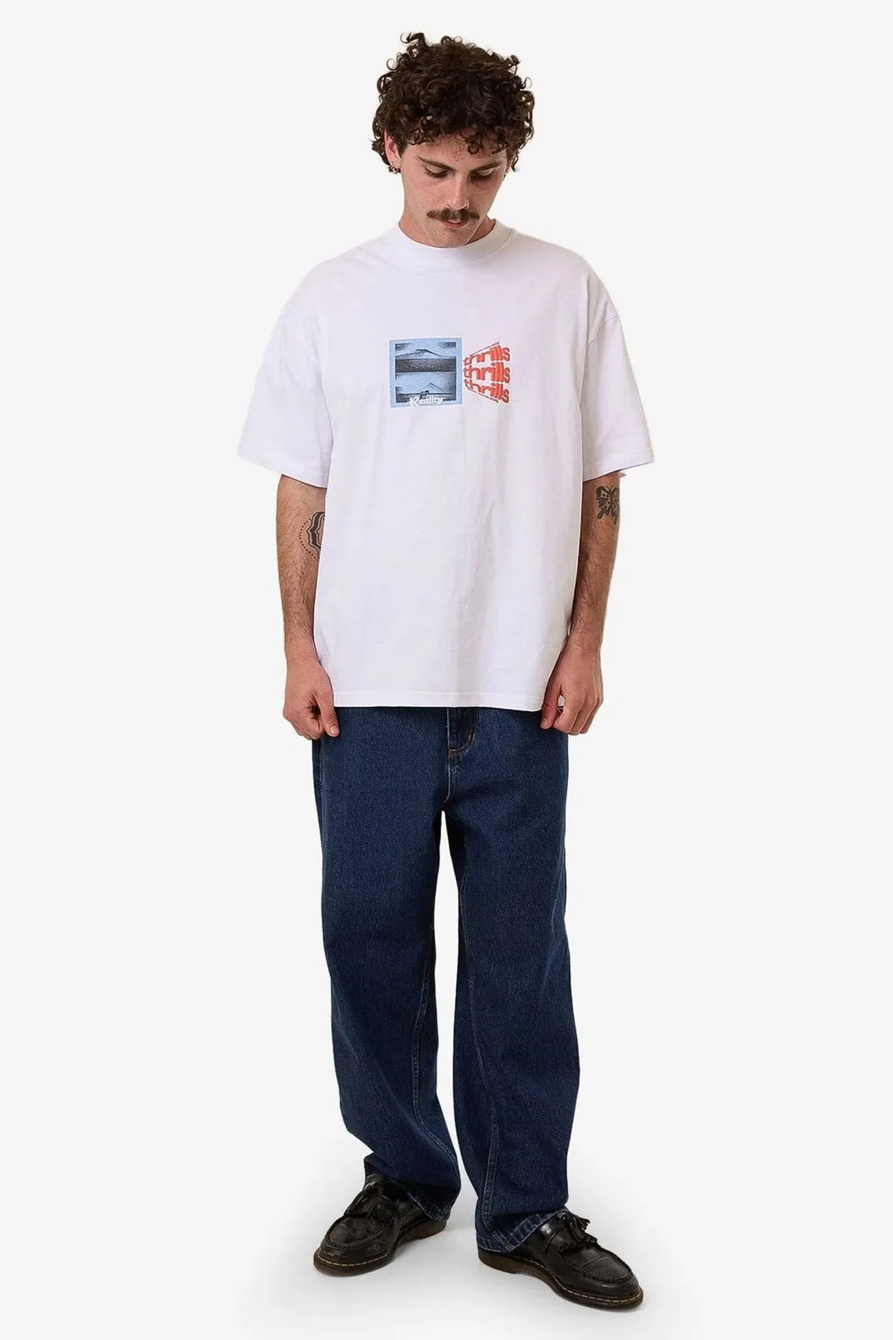 thermal Dream Reality Box Fit Oversize Tee White