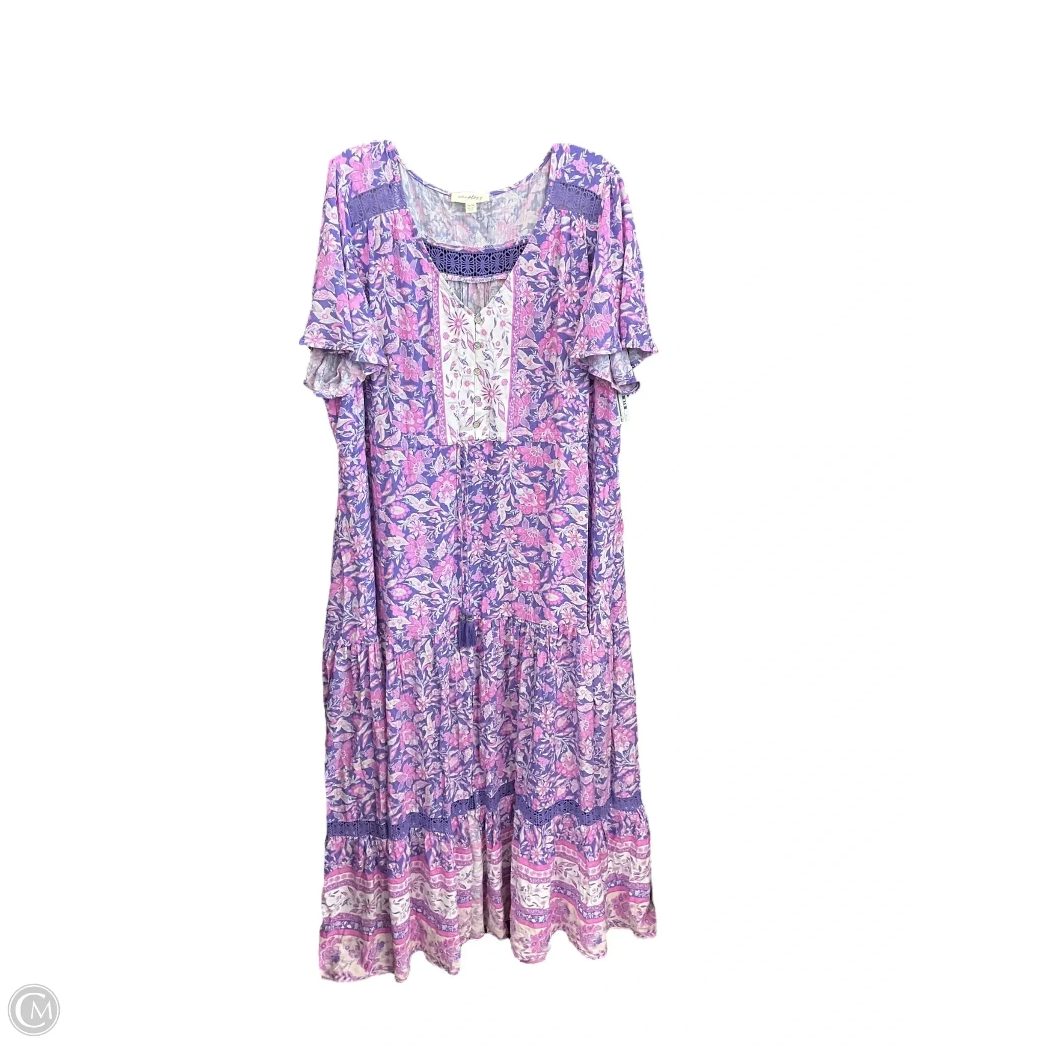 Dress Casual Maxi By Cmb In Purple, Size: 4x Trendy Design