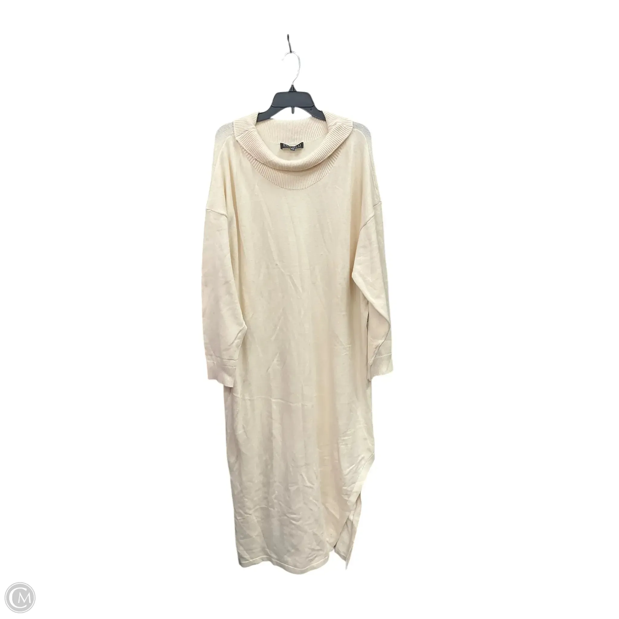 Subtle-Print Dress Casual Maxi By Eloquii In Beige, Size: 2x