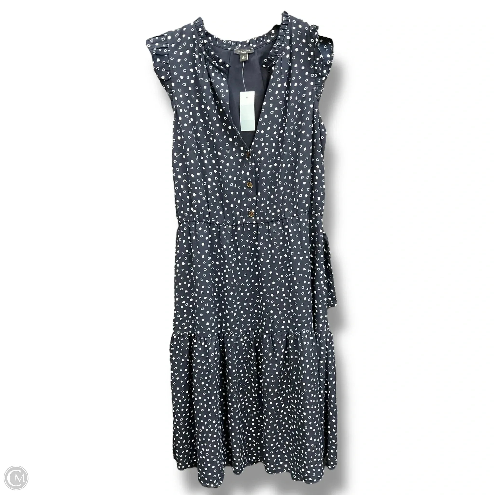 Office Layer Casual Layers Dress Casual Midi By Ann Taylor In Navy, Size: Sp