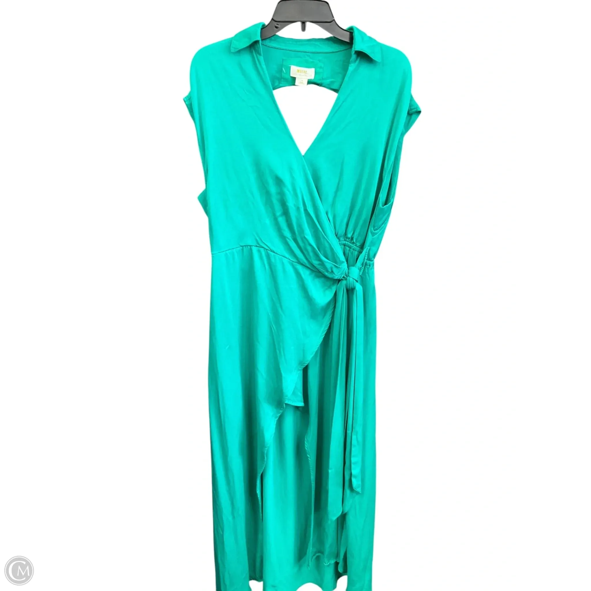 Dress Casual Midi By Anthropologie In Green, Size: 1x Flattering Look Wear