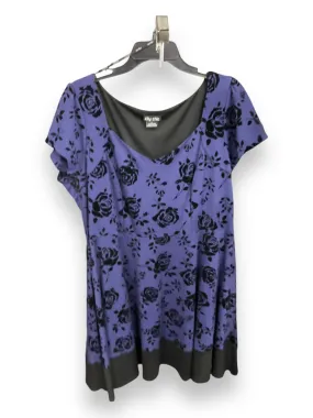 Dress Casual Midi By City Chic In Black & Purple, Size: L New York