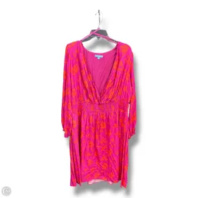 Dress Casual Midi By Draper James In Orange & Pink, Size: 1x Daily Favorite Office Fit