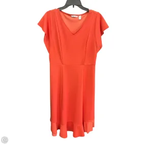 Chilly Day Layers Dress Casual Midi By Isaac Mizrahi Live Qvc In Orange, Size: S