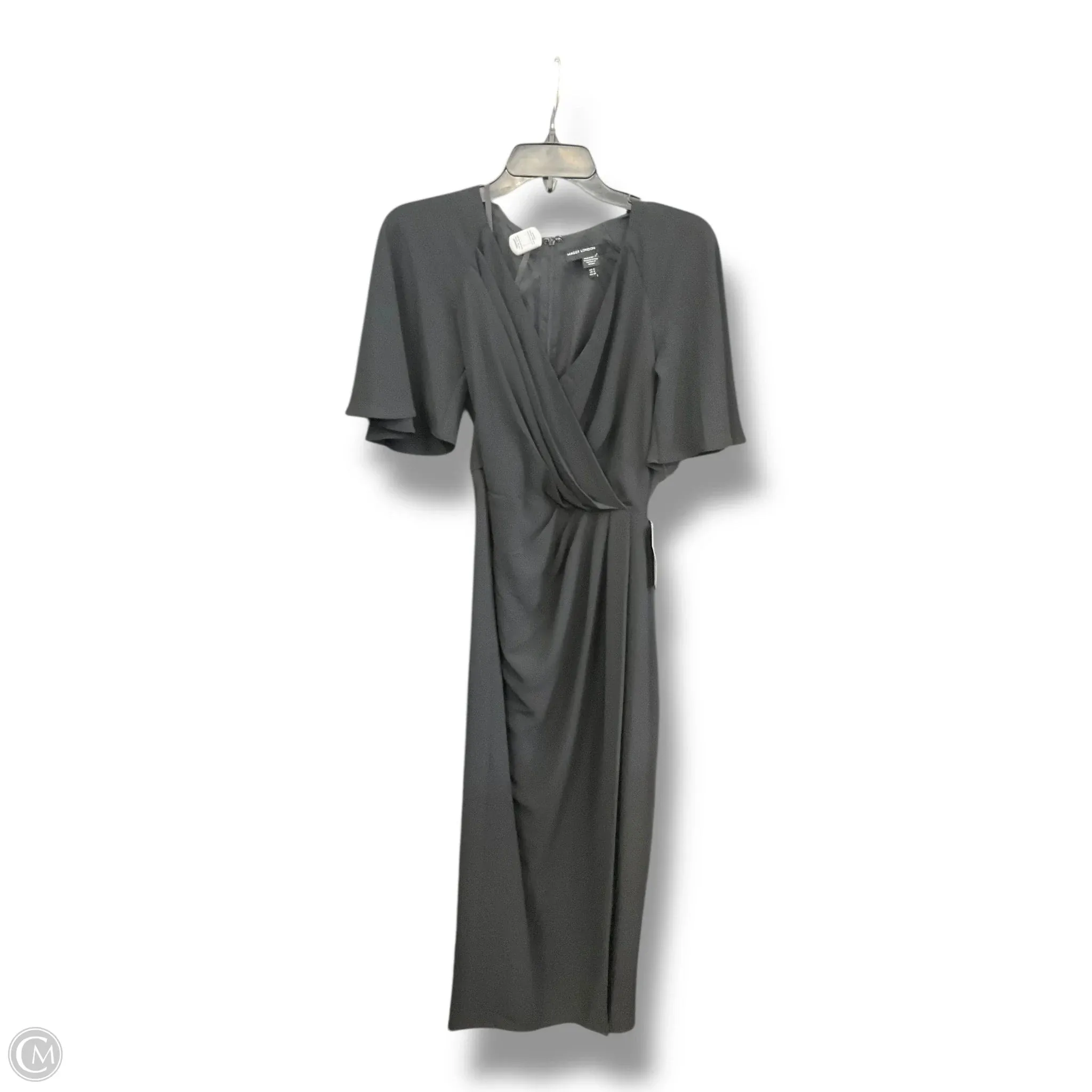 Dress Casual Midi By Maggy London In Black, Size: 4 Stud-Detail Chic Style