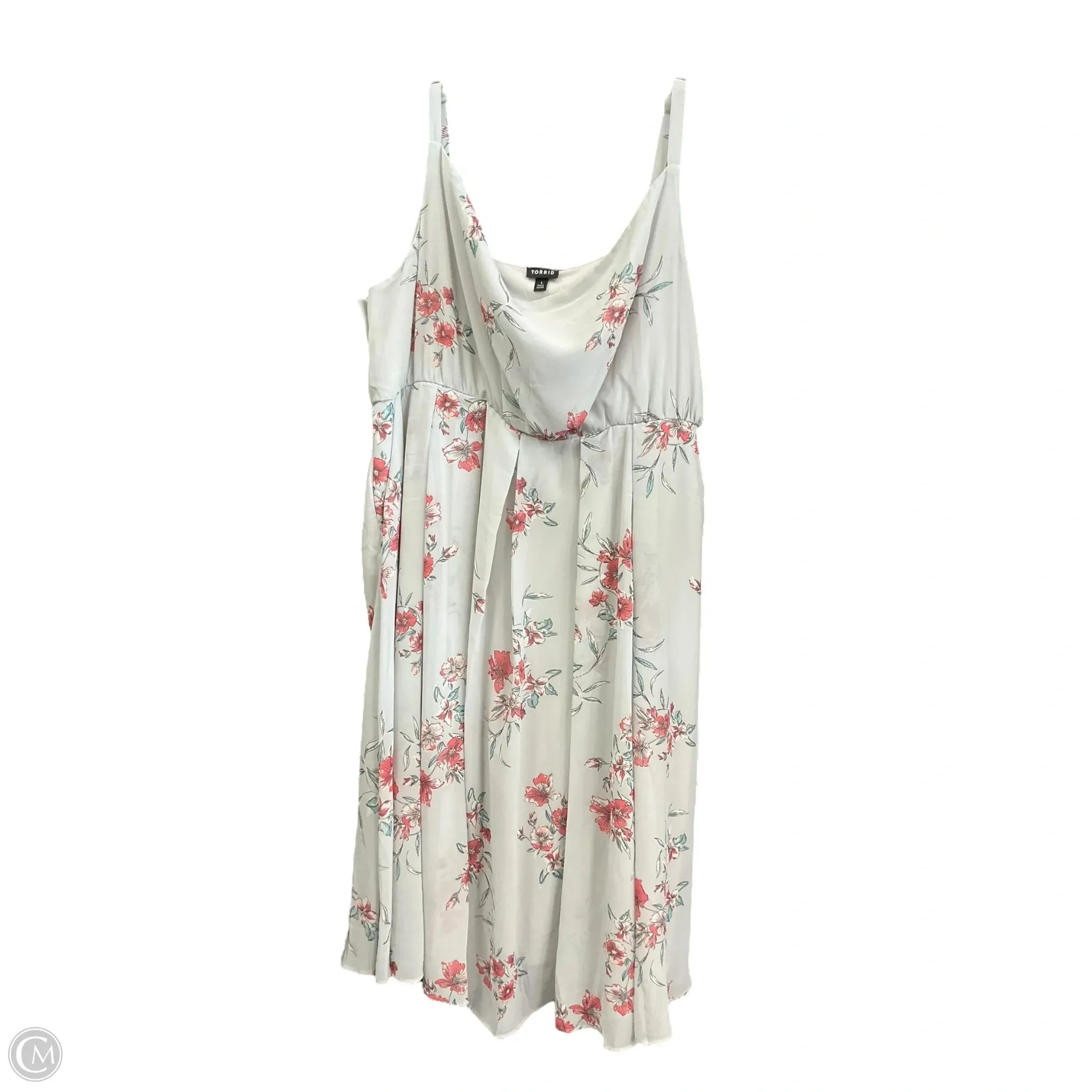 Dress Casual Midi By Torrid In Grey, Size: 1x Draped Layer Confident Mood