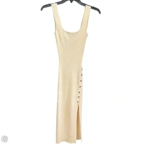 Smart and Relaxed Date Vibe Dress Casual Midi By Windsor In Beige, Size: S