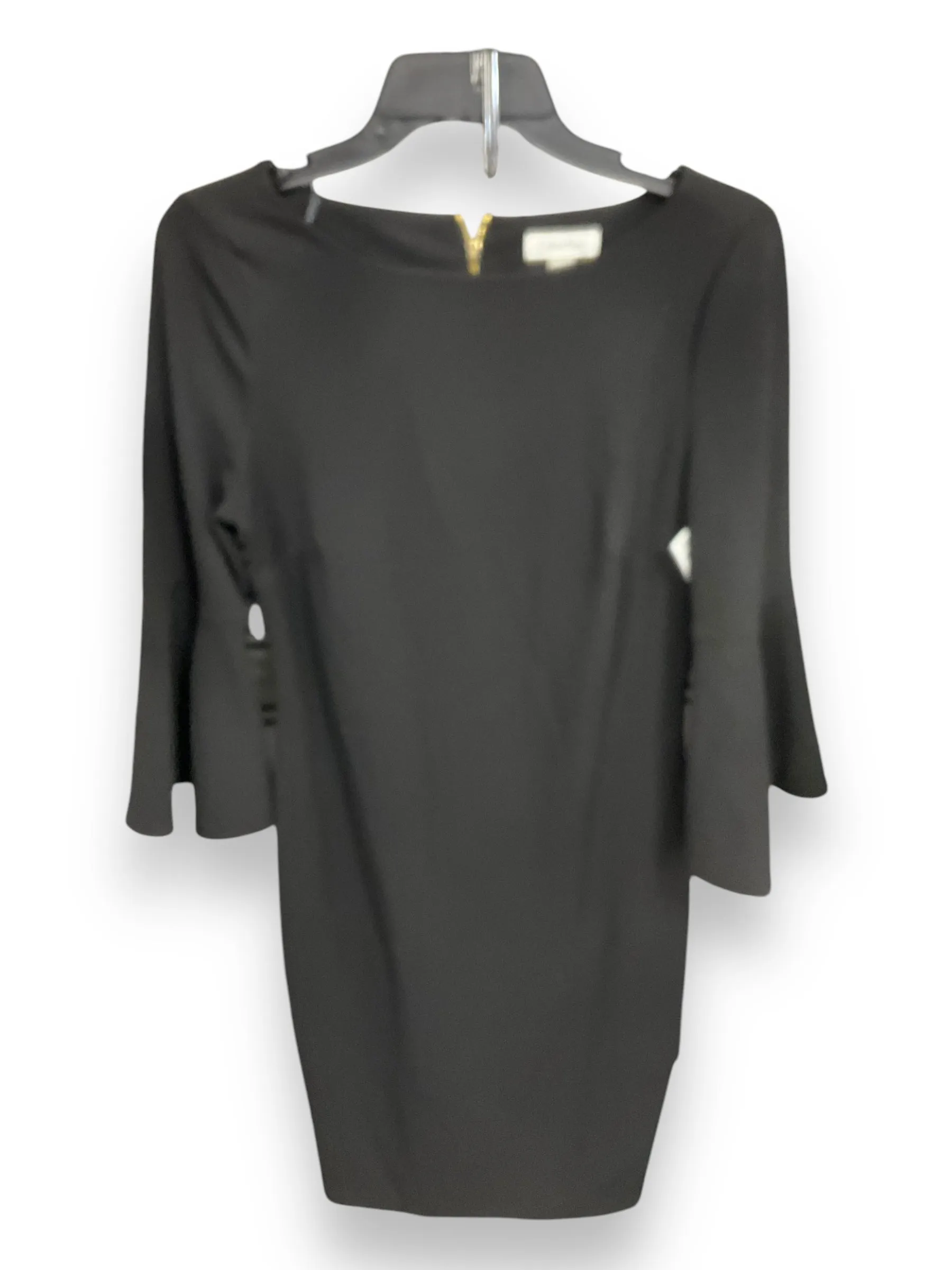 Bright bold dress Raglan-Sleeve Dress Casual Short By Calvin Klein In Black, Size: S