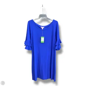 Cool Look Embroidered Fabric Dress Designer By Lilly Pulitzer In Blue, Size: Xl