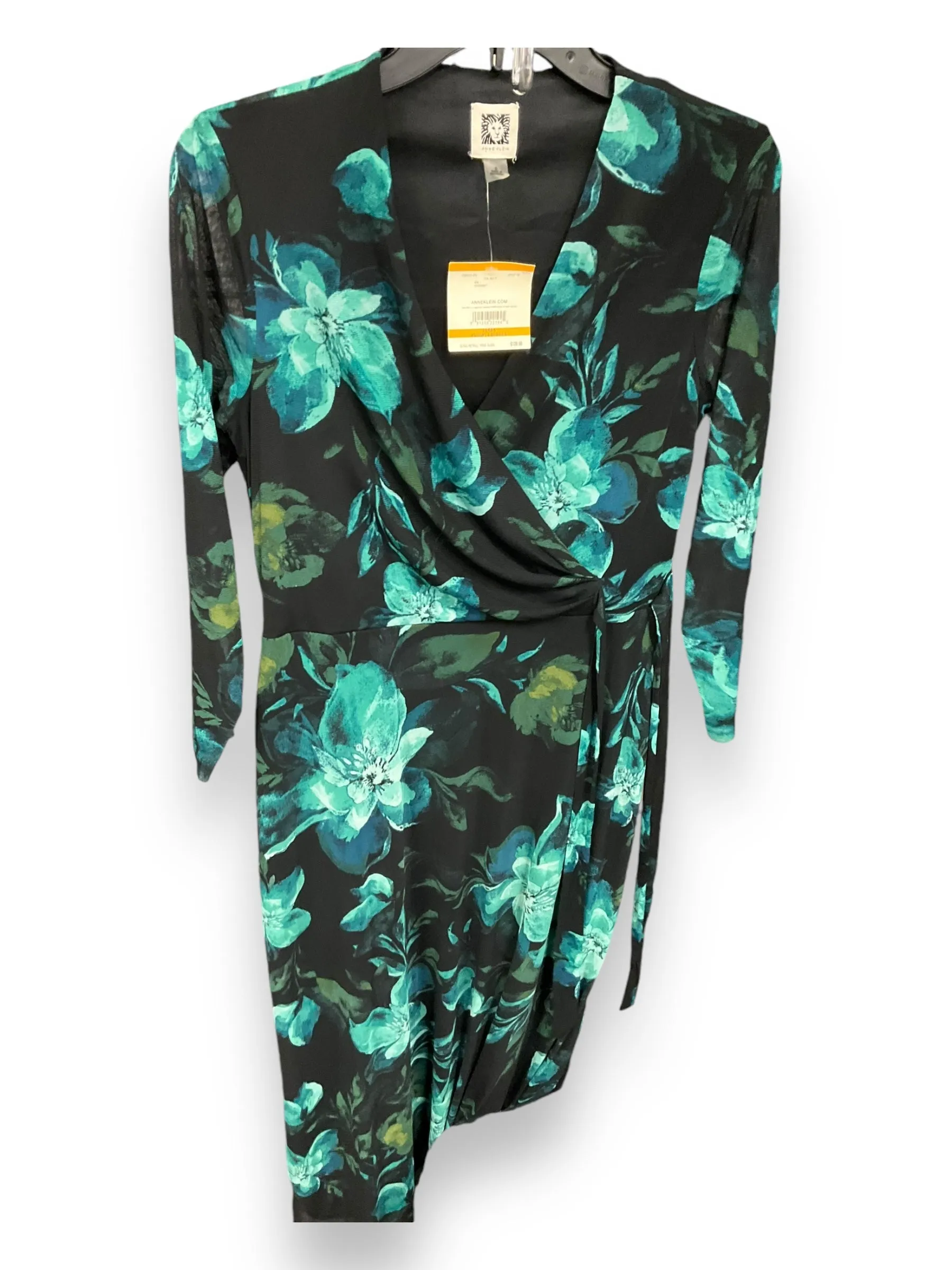 Dress Party Midi By Anne Klein In Floral Print, Size: S Silky Finish