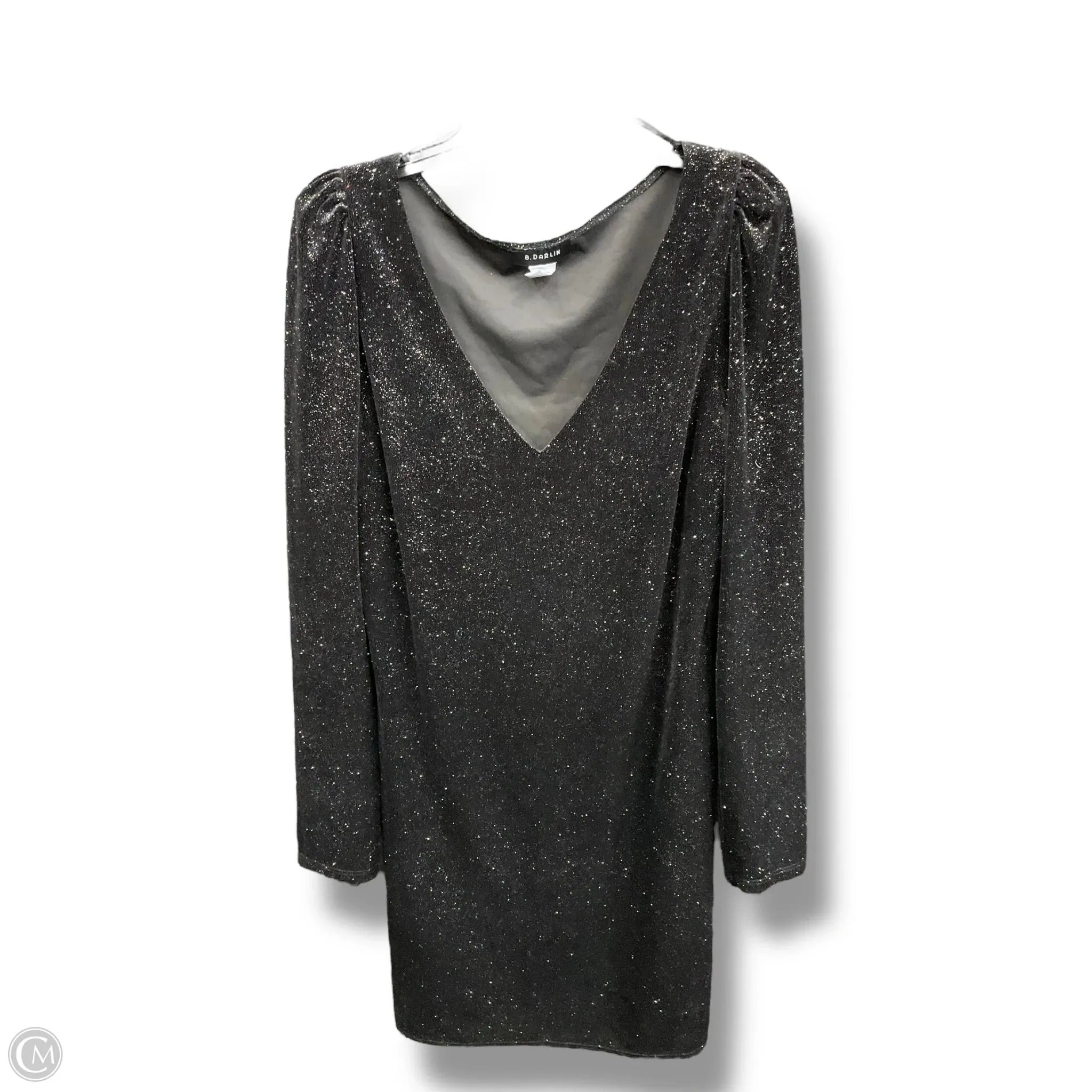 Party outfit Smart Lines Dress Party Midi By Clothes Mentor In Black, Size: L