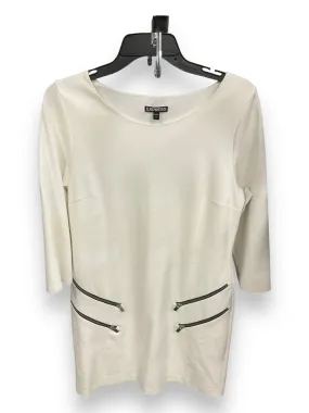 Dress Party Midi By Express In Ivory, Size: L Visual Balance