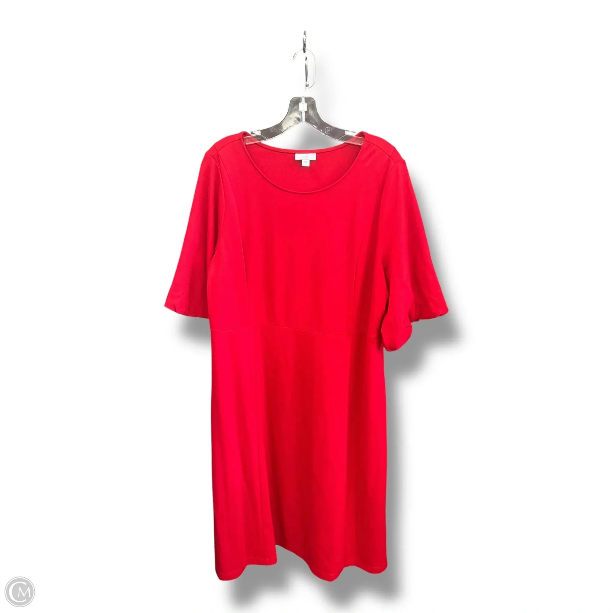 Dress Party Midi By J. Jill In Red, Size: L Relax Draping Clean Touch