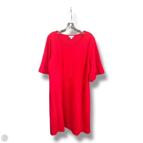 Dress Party Midi By J. Jill In Red, Size: L Relax Draping Clean Touch