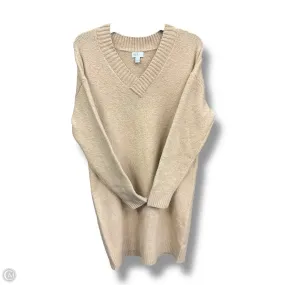 Sleek Layer Glossy-Finish Dress Sweater By Nordstrom In Tan, Size: M