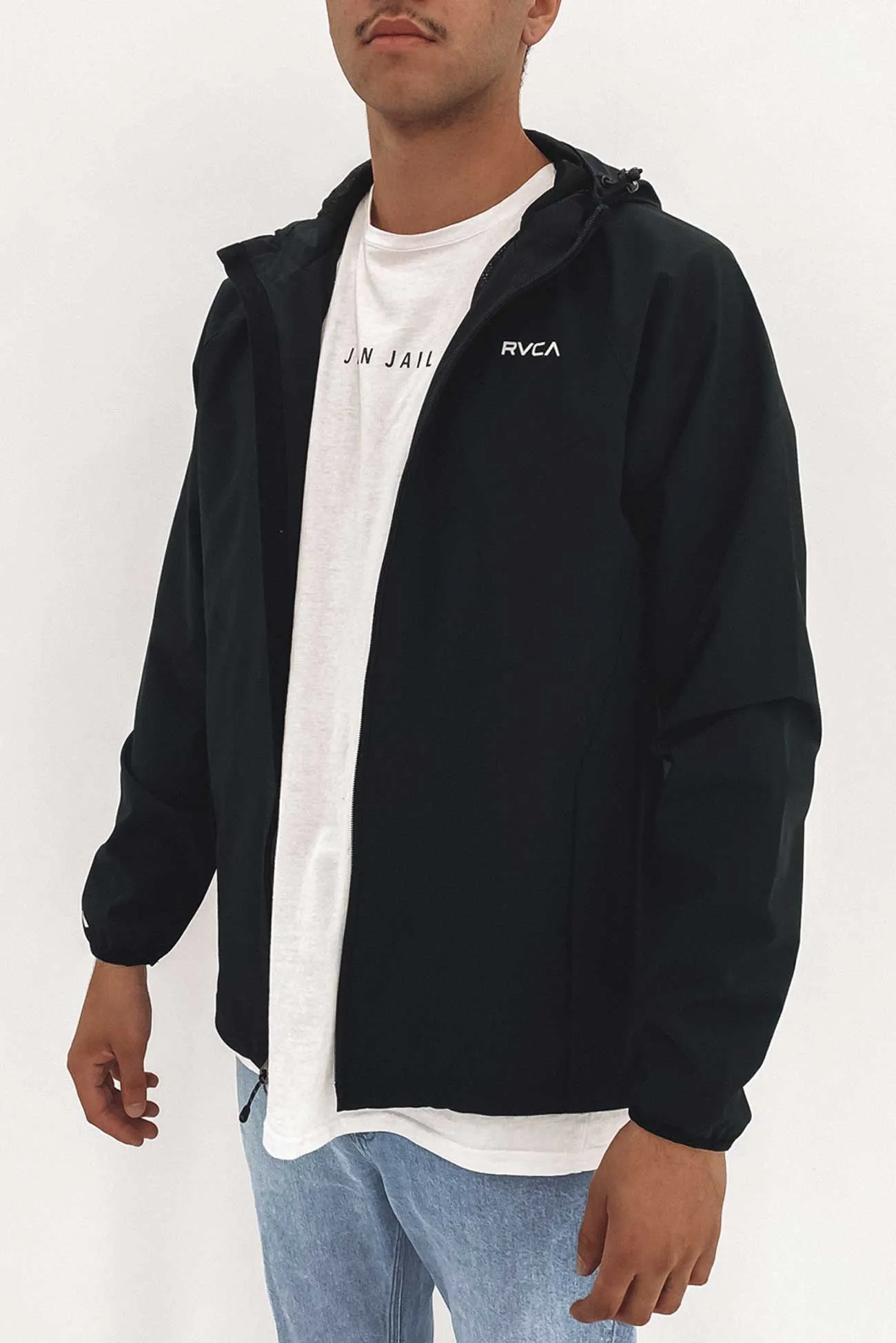 Soft Interior Brushing VA Windbreaker Black