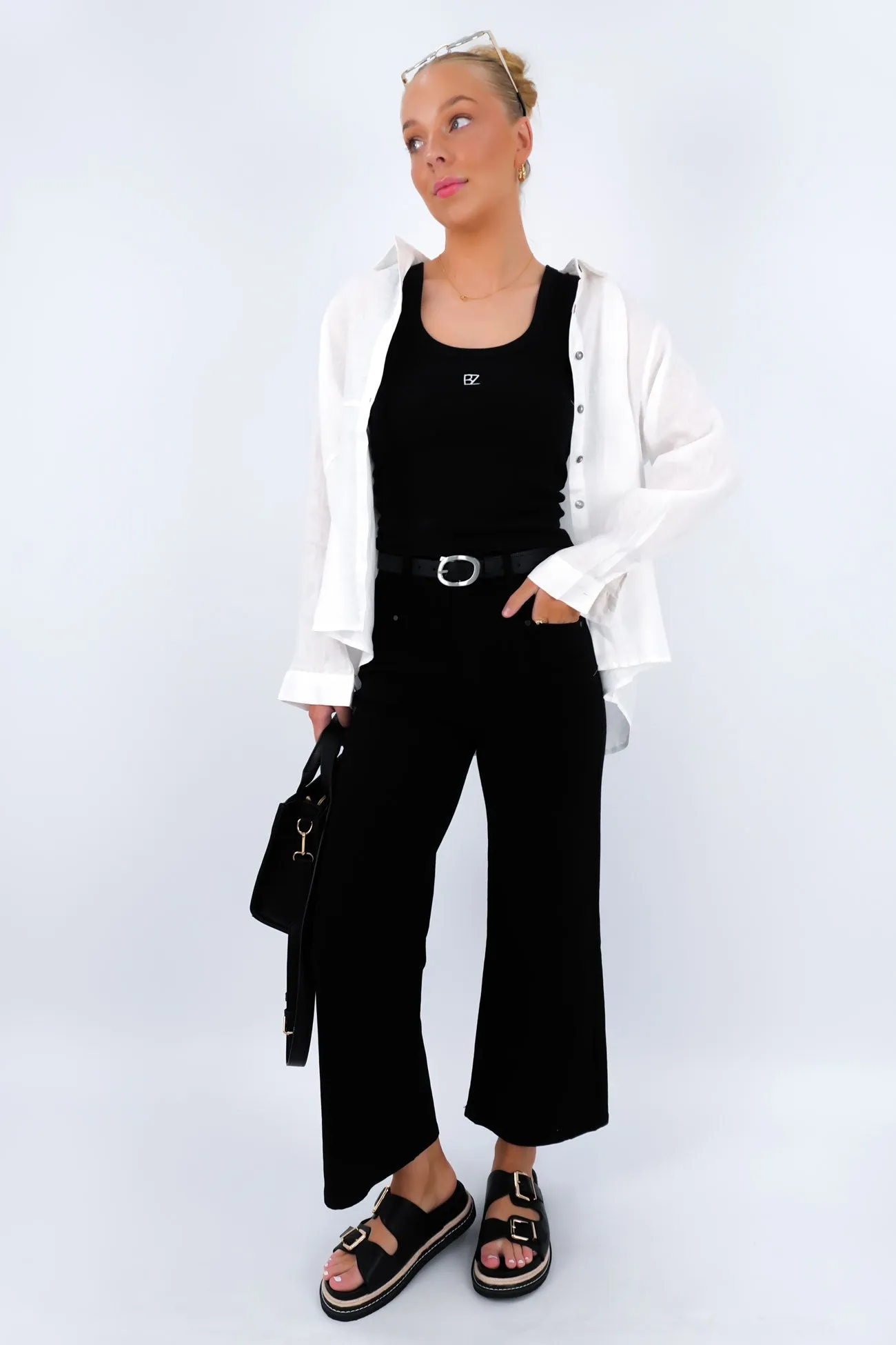 Hilary Pant Black Stretchable Fabric