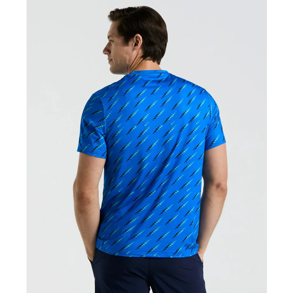 studded Graceful Style Durable Construction Penguin Men's Performance Ball Block Tee - Electric Blue Lemonade