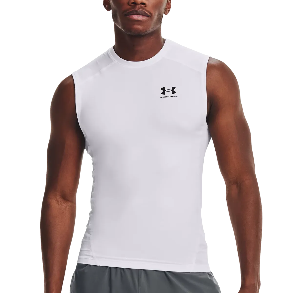 Odor Resistant Coating Sheer Overlay Material Men's HeatGear Armour Sleeveless