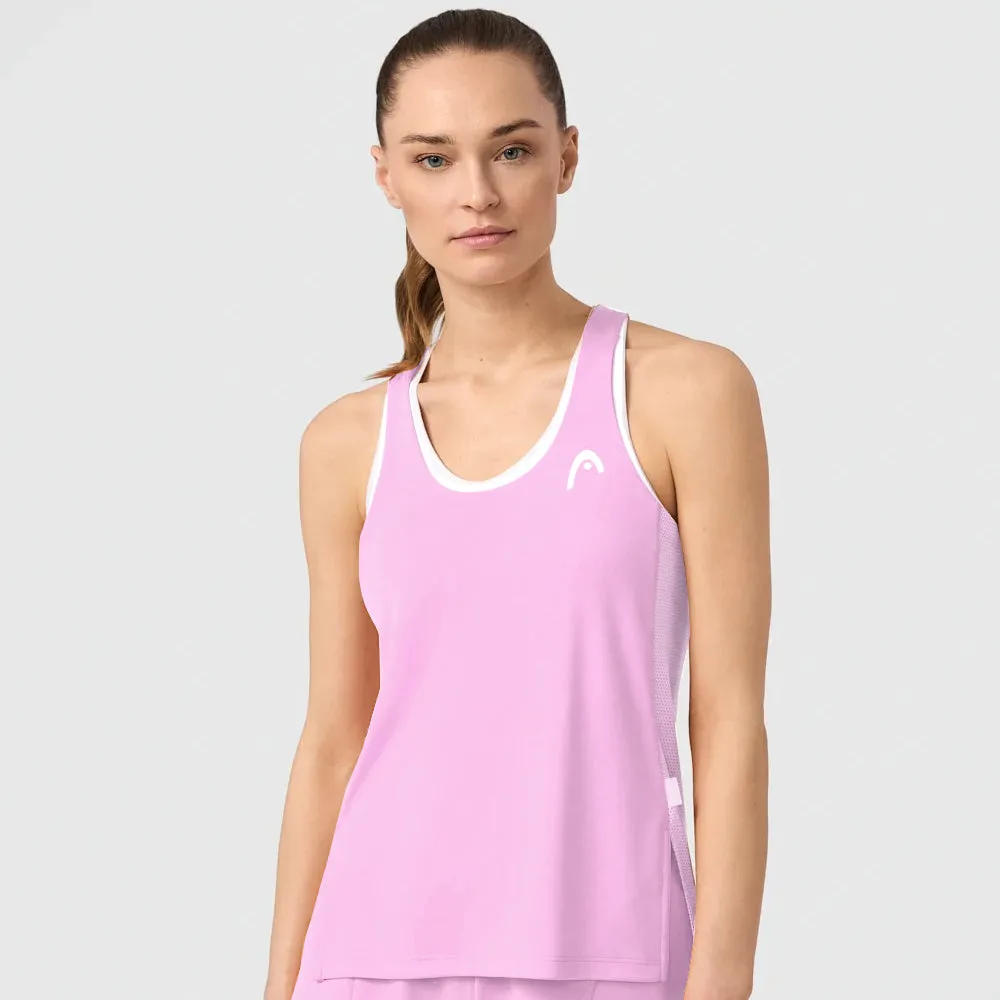 collar three-quarter sleeve Dyeing Head Women's Spirit Tank - Lilac