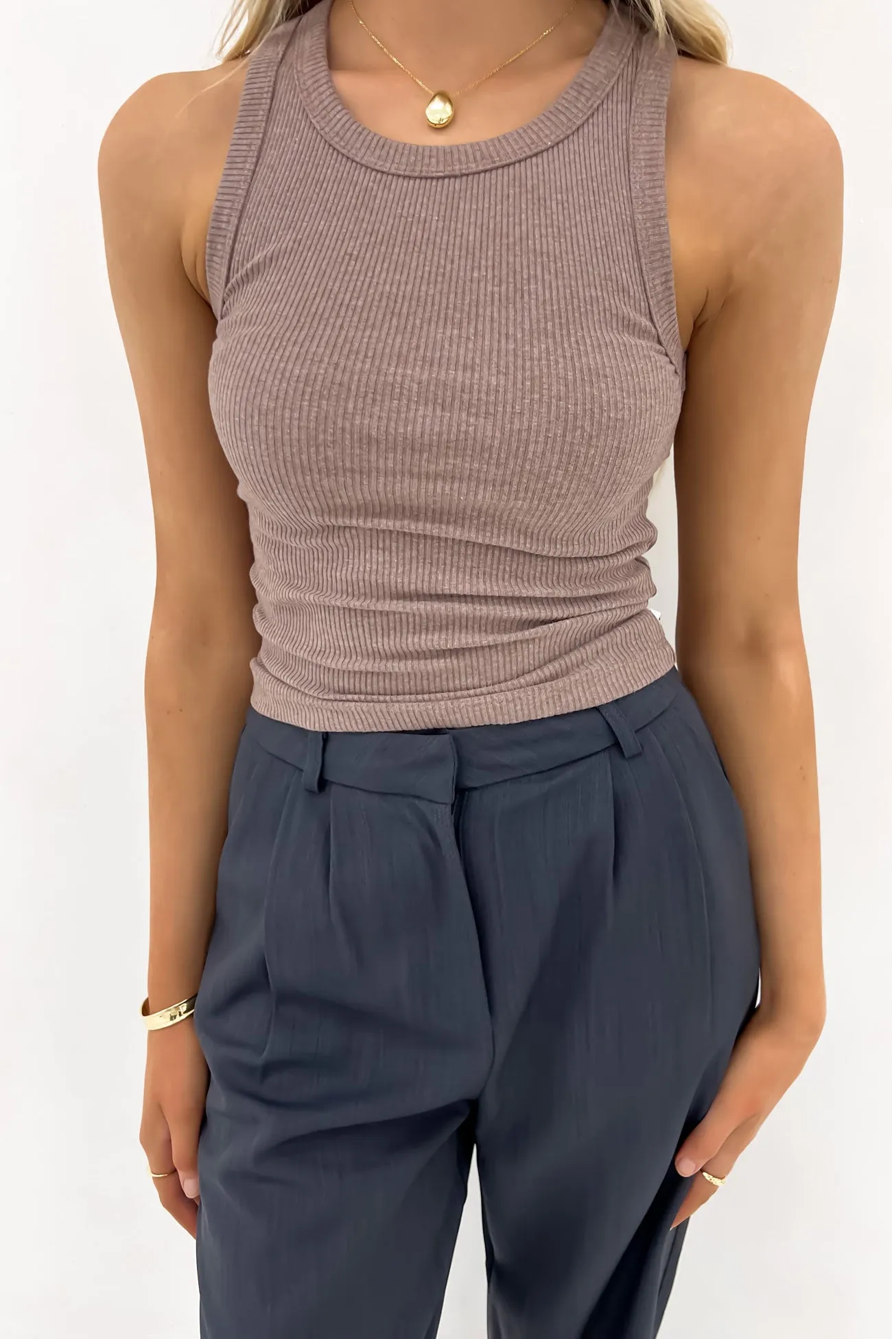 heavy - weight Enhanced Ventilation Ella Tank Brown