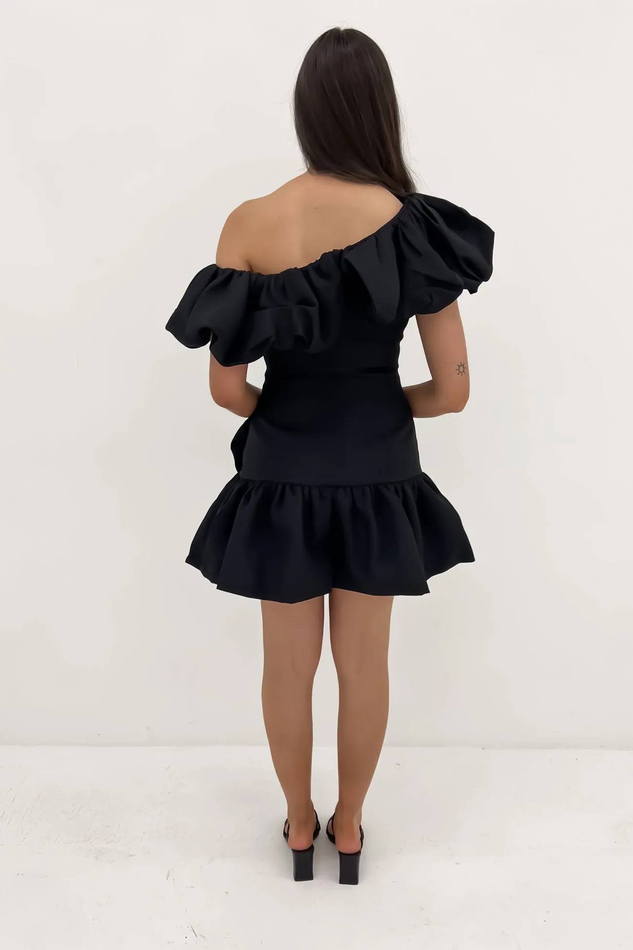 Abba Dress Black Cool Palette