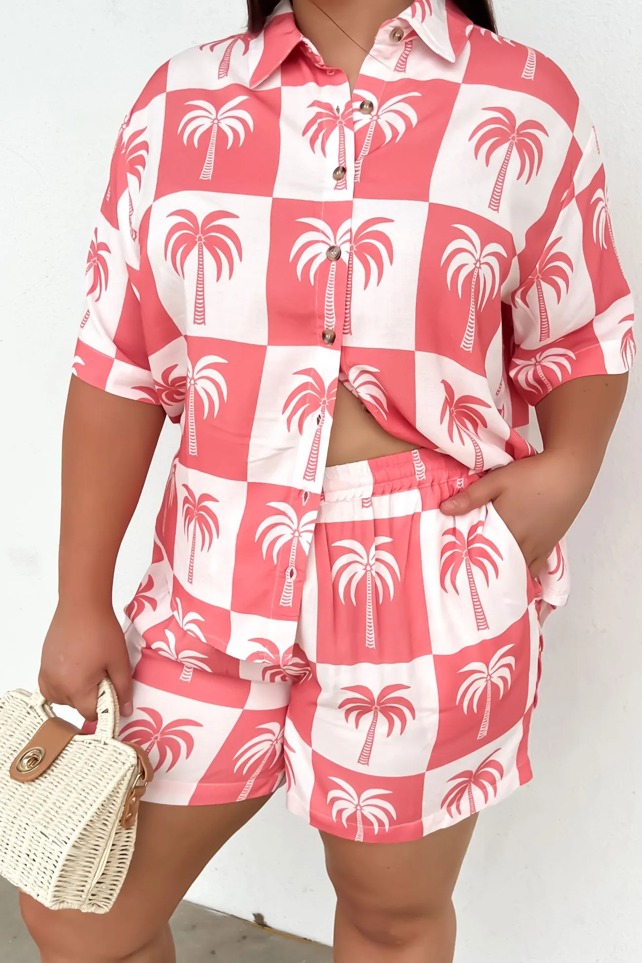 Easton Shirt Melon Palm Lightweight Weave