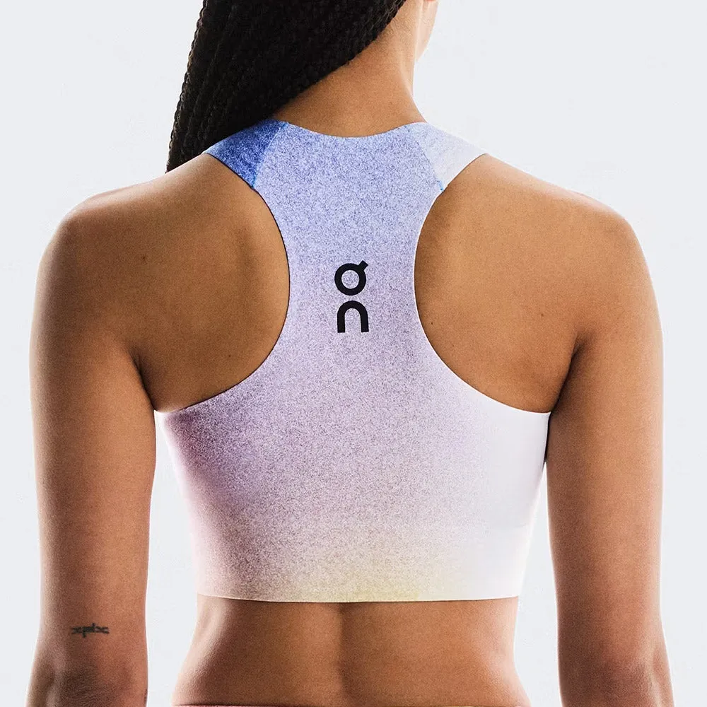 Easy Care On Women's Court Crop Top - White/Indigo Off-Shoulder Easy to Wear