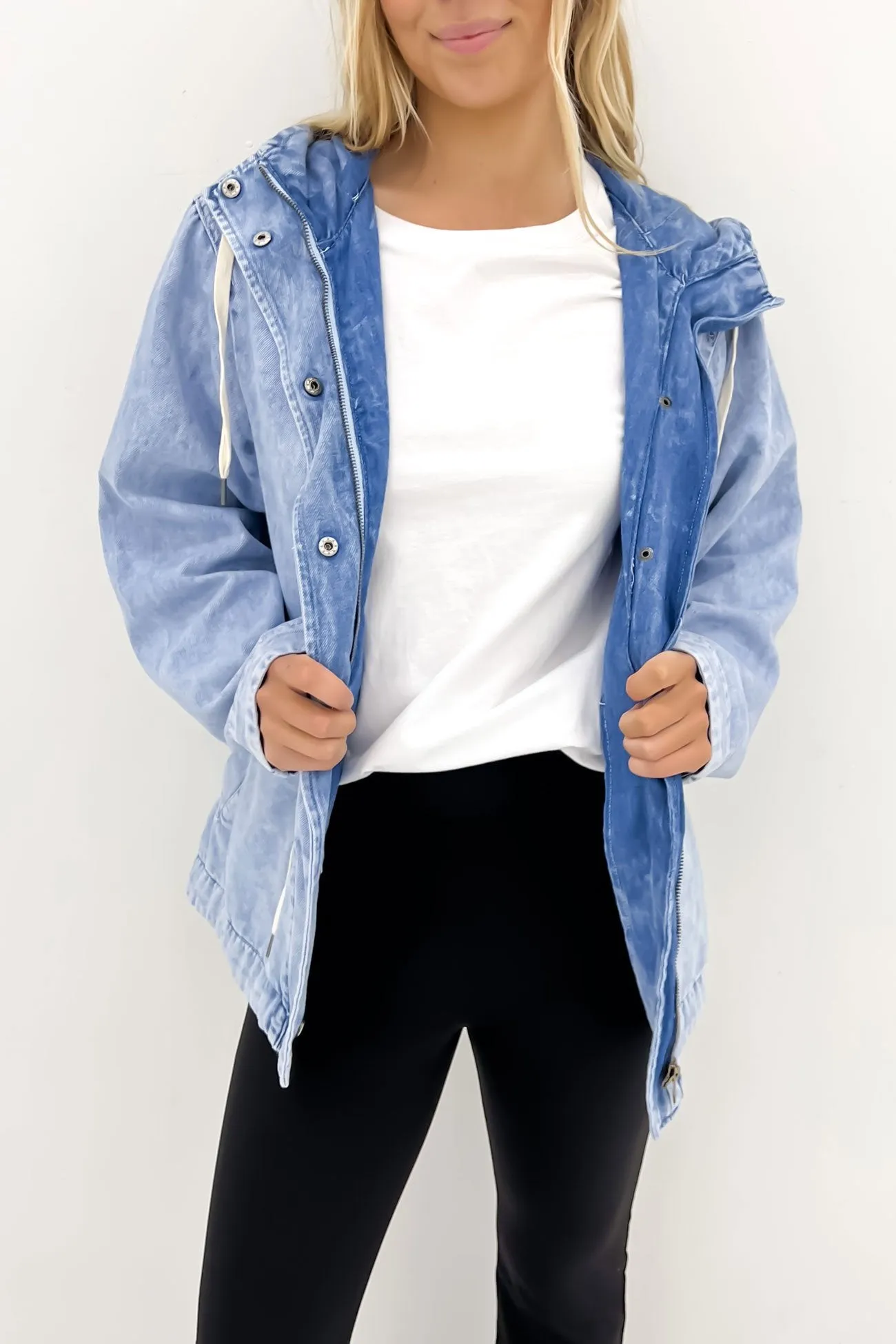 Enhanced Edge Binding Weather Fit Kingston Anorak Light Blue