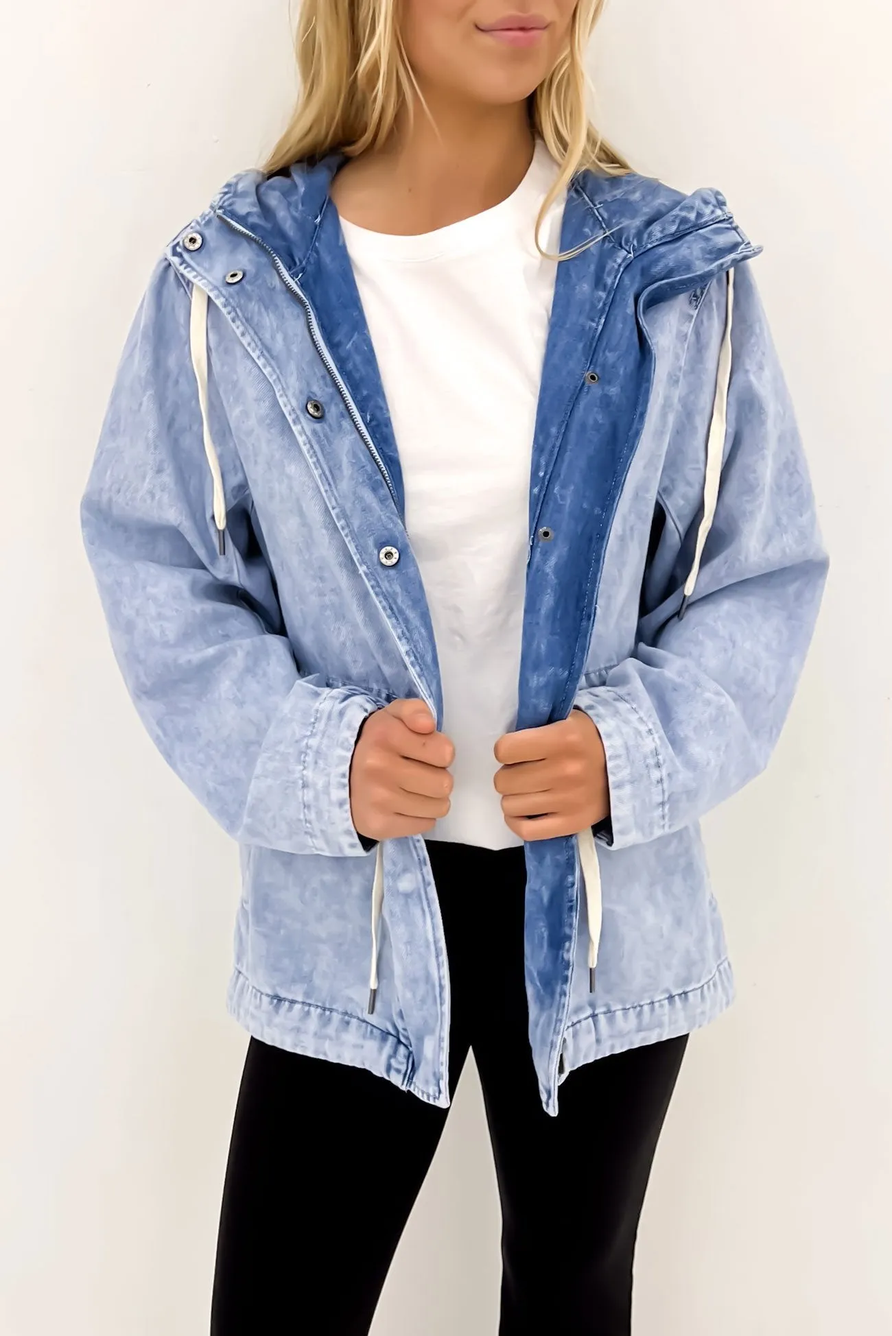 Mesh Lining Rainy Day Option Kingston Anorak Light Blue