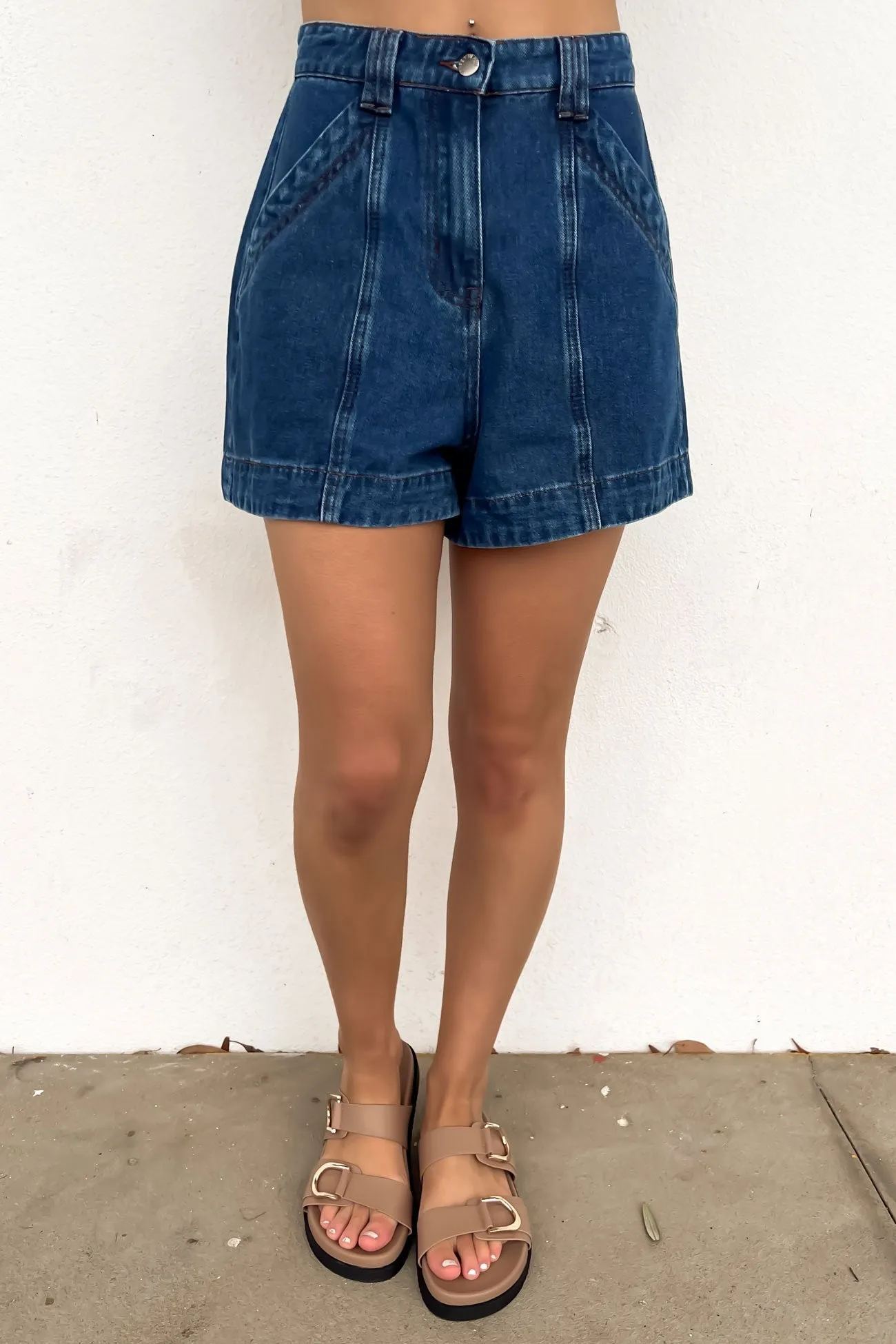 Airflow channels soccer shorts Silas Denim Short Indigo
