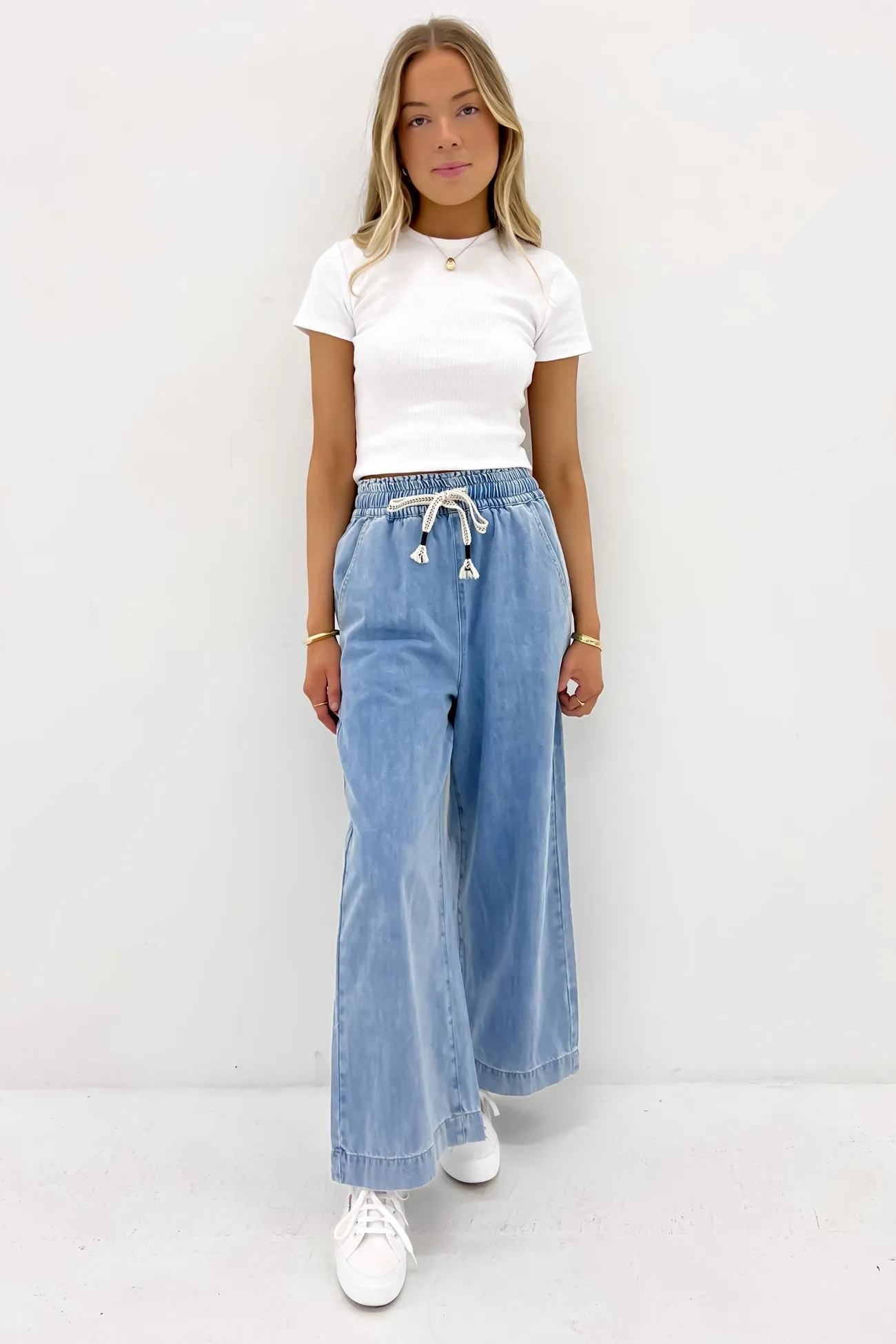Flex Fit Rana Denim Pant Light Blue