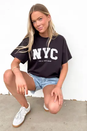 NYC Tee Washed Black Timeless casual wear hypoallergenic