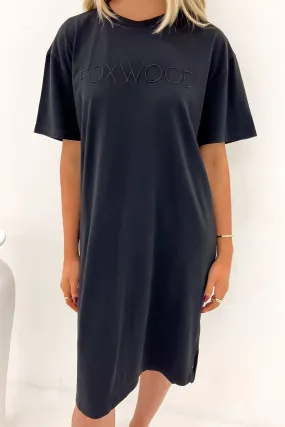 Feel Good Simplified Tee Dress Washed Black