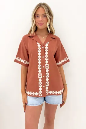 vacation wear Capri Shirt Clay